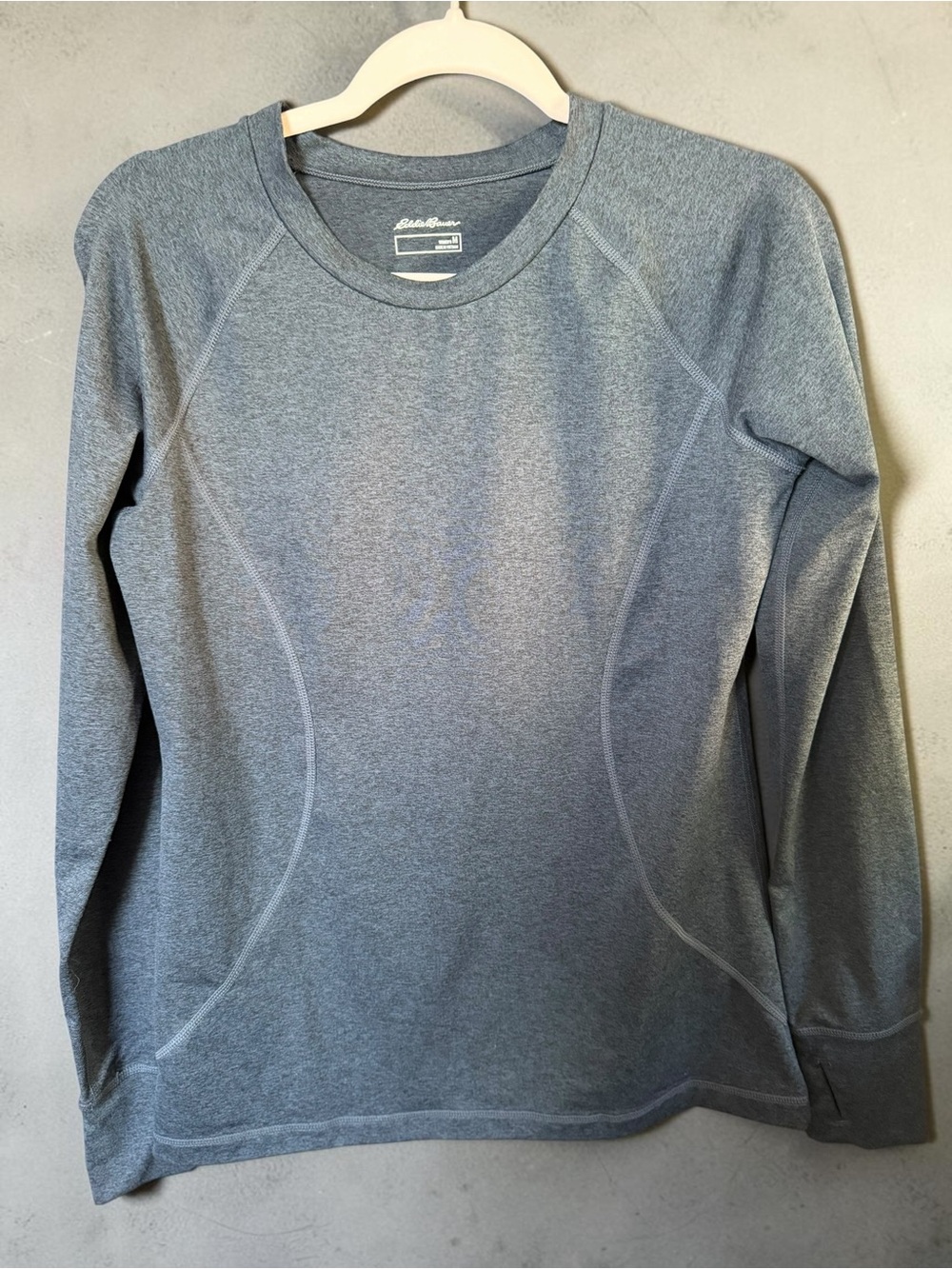 Eddie Bauer Gray Long Sleeve Performance Top Women’s Medium Athletic Athleisure